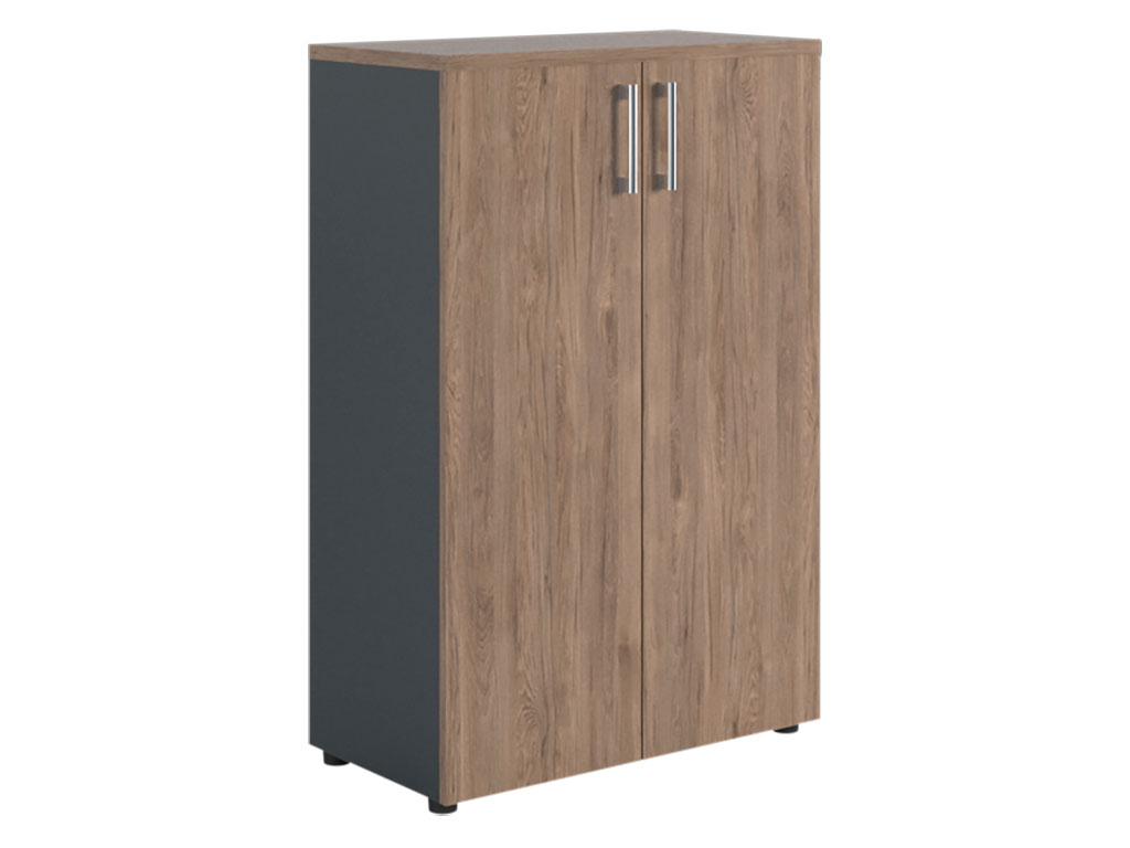 Шкаф NW 1280 закрытый темный орех/антрацит - фото 3