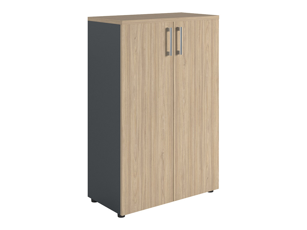 Шкаф NW 1280 закрытый вяз натуральный/антрацит - фото 3